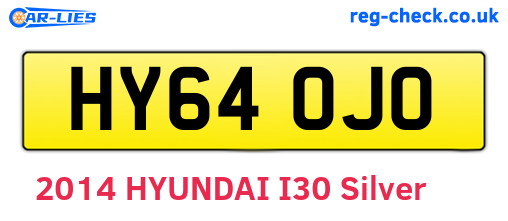 HY64OJO are the vehicle registration plates.