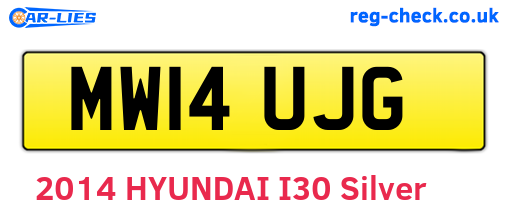 MW14UJG are the vehicle registration plates.