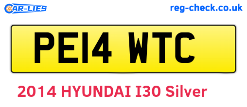 PE14WTC are the vehicle registration plates.