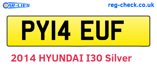 PY14EUF are the vehicle registration plates.
