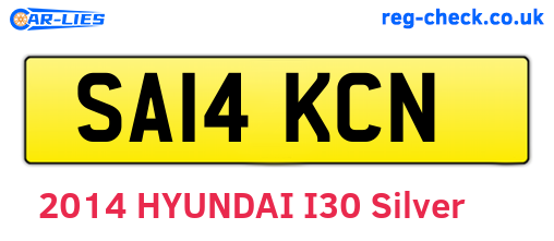 SA14KCN are the vehicle registration plates.