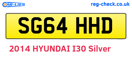 SG64HHD are the vehicle registration plates.