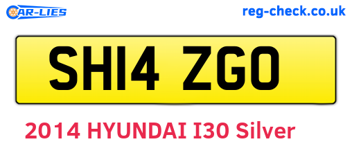 SH14ZGO are the vehicle registration plates.