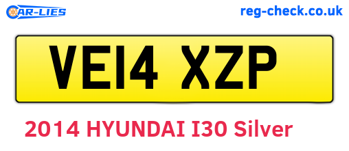 VE14XZP are the vehicle registration plates.
