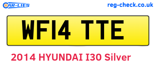 WF14TTE are the vehicle registration plates.
