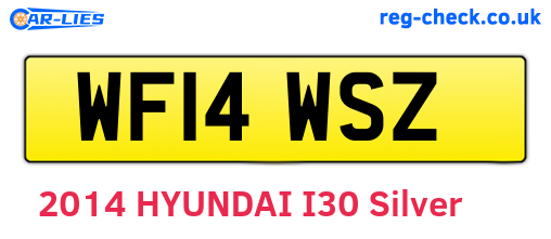 WF14WSZ are the vehicle registration plates.