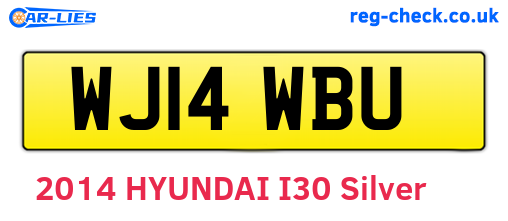 WJ14WBU are the vehicle registration plates.
