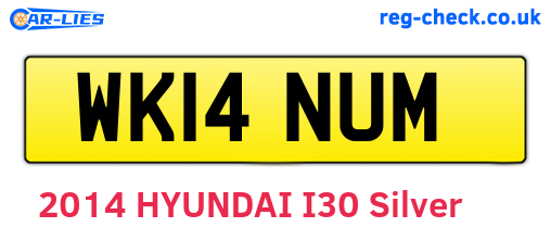 WK14NUM are the vehicle registration plates.