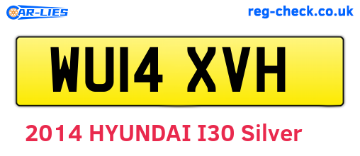 WU14XVH are the vehicle registration plates.