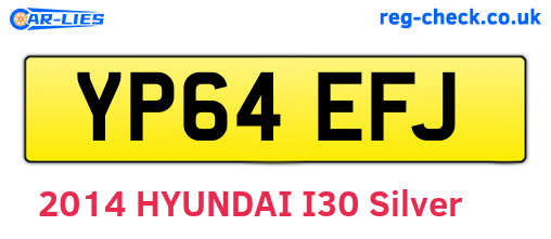 YP64EFJ are the vehicle registration plates.