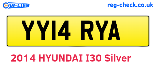 YY14RYA are the vehicle registration plates.