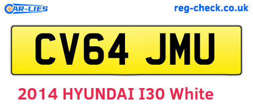 CV64JMU are the vehicle registration plates.