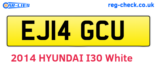 EJ14GCU are the vehicle registration plates.