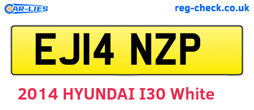 EJ14NZP are the vehicle registration plates.