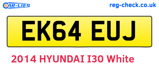 EK64EUJ are the vehicle registration plates.