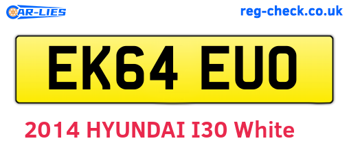 EK64EUO are the vehicle registration plates.