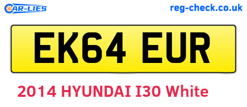 EK64EUR are the vehicle registration plates.