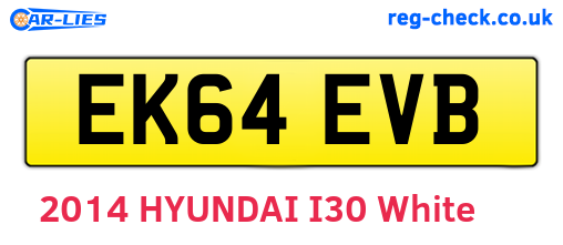 EK64EVB are the vehicle registration plates.