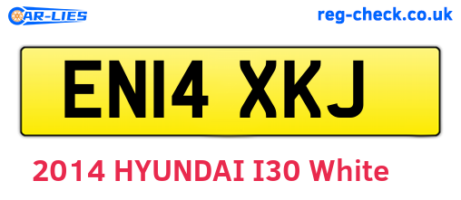 EN14XKJ are the vehicle registration plates.