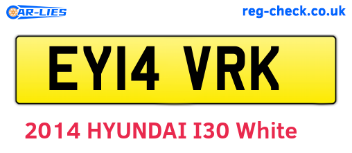 EY14VRK are the vehicle registration plates.
