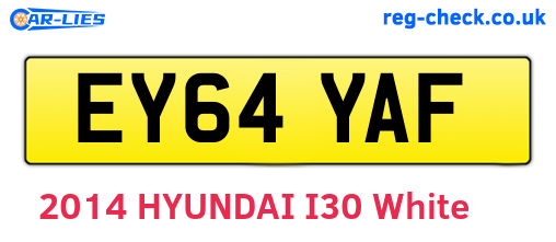 EY64YAF are the vehicle registration plates.