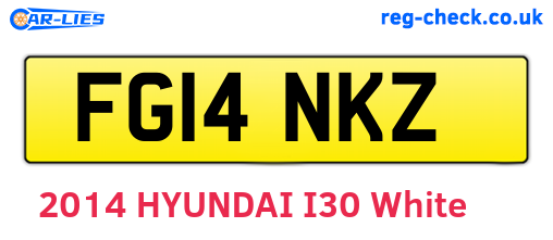 FG14NKZ are the vehicle registration plates.