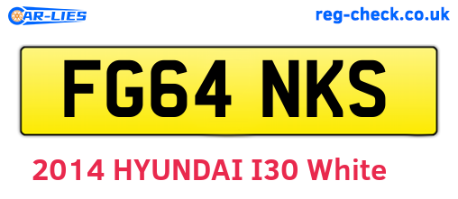 FG64NKS are the vehicle registration plates.
