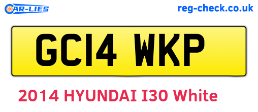 GC14WKP are the vehicle registration plates.