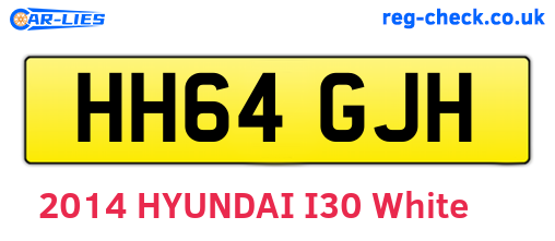 HH64GJH are the vehicle registration plates.