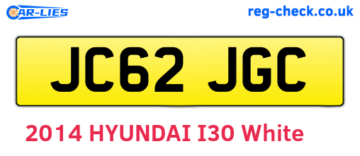 JC62JGC are the vehicle registration plates.