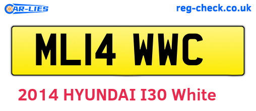 ML14WWC are the vehicle registration plates.