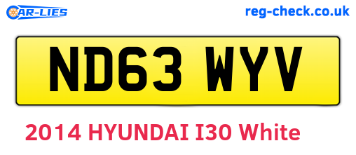 ND63WYV are the vehicle registration plates.