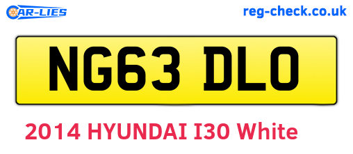 NG63DLO are the vehicle registration plates.