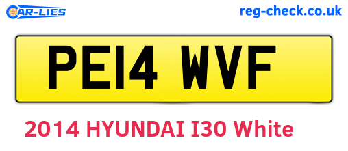 PE14WVF are the vehicle registration plates.