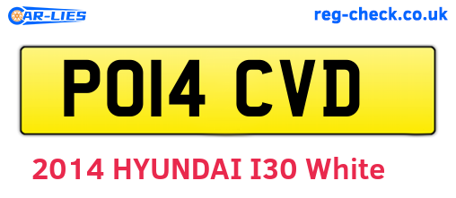 PO14CVD are the vehicle registration plates.