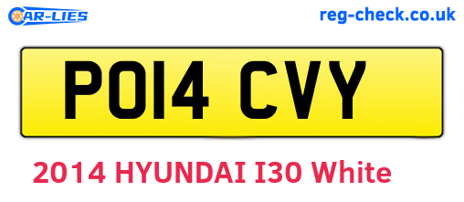 PO14CVY are the vehicle registration plates.