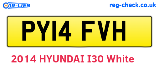 PY14FVH are the vehicle registration plates.