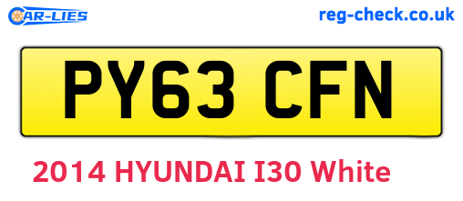 PY63CFN are the vehicle registration plates.