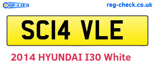SC14VLE are the vehicle registration plates.