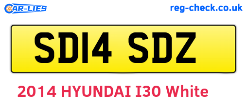 SD14SDZ are the vehicle registration plates.