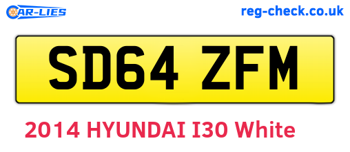 SD64ZFM are the vehicle registration plates.