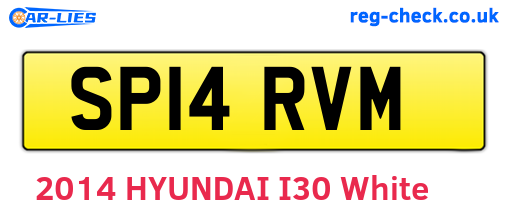 SP14RVM are the vehicle registration plates.