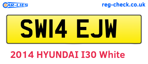 SW14EJW are the vehicle registration plates.