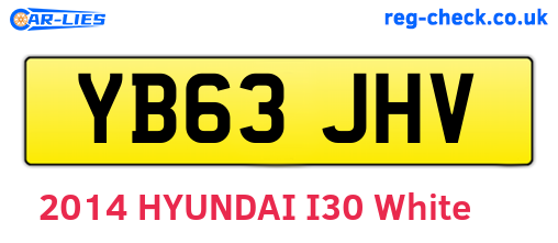 YB63JHV are the vehicle registration plates.