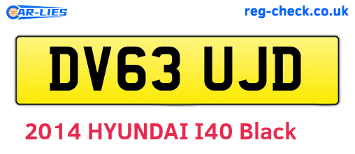 DV63UJD are the vehicle registration plates.