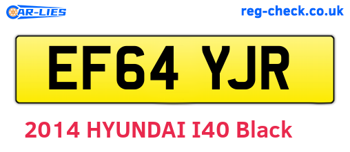 EF64YJR are the vehicle registration plates.