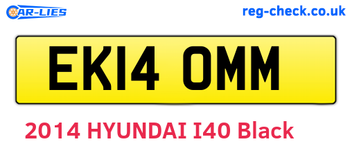 EK14OMM are the vehicle registration plates.