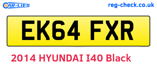 EK64FXR are the vehicle registration plates.