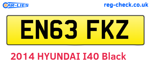 EN63FKZ are the vehicle registration plates.
