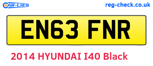 EN63FNR are the vehicle registration plates.